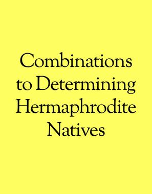 Combinations to Determining Hermaphrodite Natives