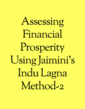 Assessing Financial Prosperity Using Jaimini's Indu Lagna Method-2