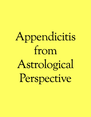 Appendicitis from Astrological Perspective