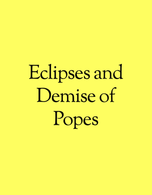 Eclipses and Demise of Popes